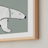 "Polar 1" - Art Print in Sage by Anne Ciotola - Frame Close-up