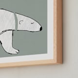"Polar 1" - Art Print in Sage by Anne Ciotola - Frame Close-up
