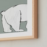 "Polar 2" - Art Print in Sage by Anne Ciotola - Frame Close-up