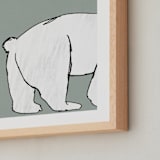 "Polar 2" - Art Print in Sage by Anne Ciotola - Frame Close-up
