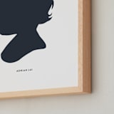 "Silhouette: Custom Print with Text" - Custom Print in Midnight Blue by Minted - Frame Close-up