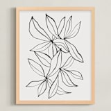"tranquil leaves" - Art Print in Linen by Cass Loh - Framed