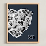 "Modern Heart Snapshot Mix® Cool Tones" - Framed Photo in Midnight Blue by Minted - Framed