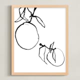 "Orange Study " - Art Print in Black and White by Ashleigh Ninos - Framed
