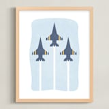 "Air Show" - Art Print in Sunshine by Jen Tips - Framed