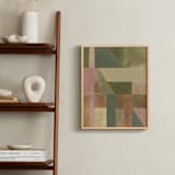 "Abstract geometry I" - Art Print in Moss Green by Lucrecia Caporale - In a Room