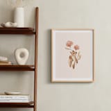 "Bear with Flowers" - Art Print in Tan by Vivian Yiwing - In a Room