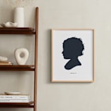 "Silhouette: Custom Print with Text" - Custom Print in Midnight Blue by Minted - In a Room