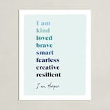 "Positive Affirmations" - Personalized Art Print in Winter by Nazia Hyder - Unframed