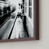"Riding on the Metro" - Art Print in Black and White by Marker Girl - Frame Close-up