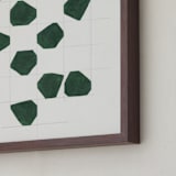 "Within the Lines" - Art Print in Forest Green by Alisa Galitsyna - Frame Close-up