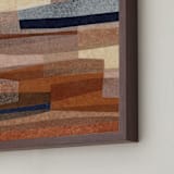 "Paper Pile I" - Art Print in Rust by Carrie Moradi - Frame Close-up