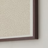 "Broadleaf" - Art Print in Warm Sand by Emily Kariniemi - Frame Close-up