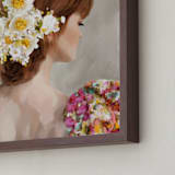 "Sanguine" - Art Print in Ivory by Marabou Design - Frame Close-up