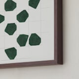 "Within the Lines" - Art Print in Forest Green by Alisa Galitsyna - Frame Close-up