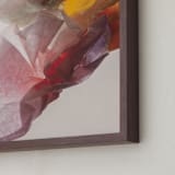 "La Fleur I" - Art Print in Taupe by Karen Kardatzke - Frame Close-up