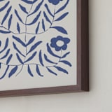 "Bloom 2" - Art Print in Denim by Kelly Watkins - Frame Close-up