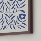 "Bloom 2" - Art Print in Denim by Kelly Watkins - Frame Close-up