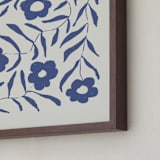 "Bloom 1" - Art Print in Denim by Kelly Watkins - Frame Close-up