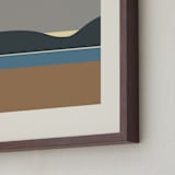"Horizons Set 1" - Art Print in Earthy Brown by Roseanne Kenny - Frame Close-up