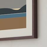 "Horizons Set 1" - Art Print in Earthy Brown by Roseanne Kenny - Frame Close-up