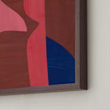 "Dreaming in Blue I" - Art Print in Beautiful Burgundy by cyrille gulassa - Frame Close-up