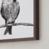 "Little Sparrow" - Art Print in Charcoal by Elly - Frame Close-up
