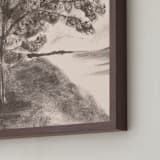 "Countryside I" - Art Print in Rose by Teju Reval - Frame Close-up
