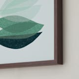 "paper blossoms I" - Art Print in sea glass by Carrie Moradi - Frame Close-up