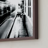 "Riding on the Metro" - Art Print in Black and White by Marker Girl - Frame Close-up
