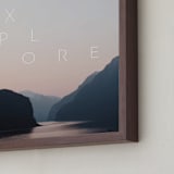 "Explore Your World" - Art Print in White by Amy Carroll - Frame Close-up