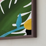 "Tropical Palm" - Art Print in Emerald by Jessica Corliss - Frame Close-up