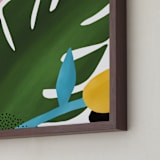 "Tropical Palm" - Art Print in Emerald by Jessica Corliss - Frame Close-up