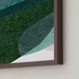 "Rippling Fields I" - Art Print in sea foam by Carrie Moradi - Frame Close-up