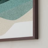 "Rippling Fields II" - Art Print in sea foam by Carrie Moradi - Frame Close-up