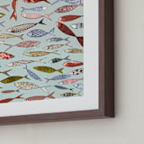 "Snapshot of a party in the sea" - Art Print in colorful neutral by Bethania Lima - Frame Close-up