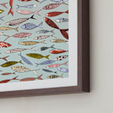 "Snapshot of a party in the sea" - Art Print in colorful neutral by Bethania Lima - Frame Close-up