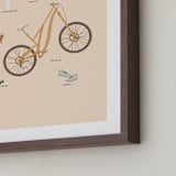 "Cycling Adventure Gear" - Art Print in Blush Pink by Coit Creative - Frame Close-up