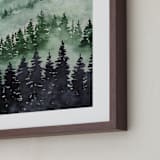 "Alaska Pines" - Art Print in White by Kelsey McNatt - Frame Close-up