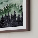 "Alaska Pines" - Art Print in White by Kelsey McNatt - Frame Close-up