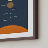 "Solar" - Art Print in White by Jennifer Morehead - Frame Close-up
