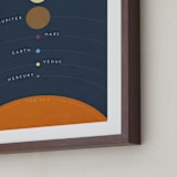 "Solar" - Art Print in White by Jennifer Morehead - Frame Close-up