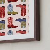 "Howdy Partner 3" - Art Print in Multi by Gabrielle Neil - Frame Close-up