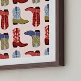 "Howdy Partner 3" - Art Print in Multi by Gabrielle Neil - Frame Close-up