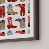 "Howdy Partner 3" - Art Print in Multi by Gabrielle Neil - Frame Close-up