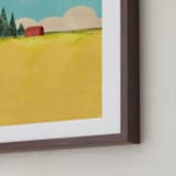 "Playing Field" - Art Print in straw by sue prue - Frame Close-up