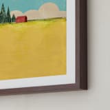 "Playing Field" - Art Print in straw by sue prue - Frame Close-up