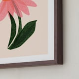 "Coneflower Collage" - Art Print in Melon by Carrie Moradi - Frame Close-up