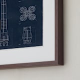 "Rocket Diagram" - Art Print in Navy by Robert and Stella - Frame Close-up
