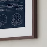 "Train diagram" - Art Print in Navy by Robert and Stella - Frame Close-up